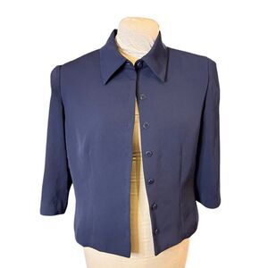 Stonebridge Lightweight Button Front Jacket 3/4 Sleeve Sz. 12